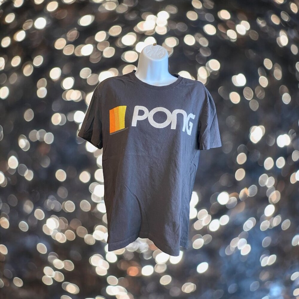 Vintage Vintage GAP PONG Graphic T Shirt Short Sleeve Unisex S Black Y2K